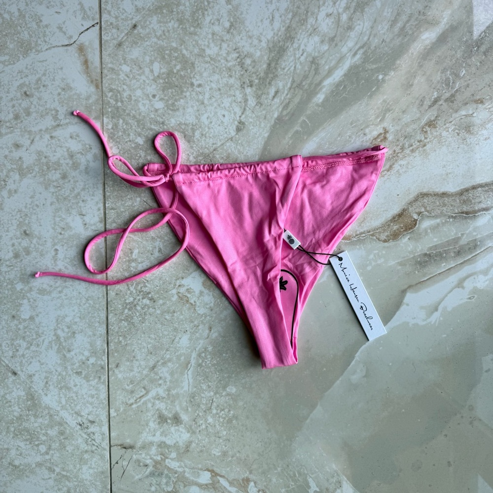 NEW Monica Hansen Beachwear Tie String Bikini Bottom XS